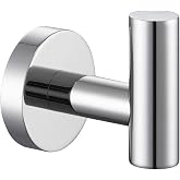 Angle Simple Bathroom Towel Hook Polished Chrome, Hand Towel Holder | Sturdy SUS304 Stainless Steel, Wall Mounted Hanger for Kitchen Vanity Entryway, Hold Robes Coats Clothes Hats Bags