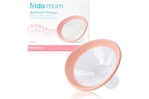 Frida Mom Breast Pump Flange Insert 21mm, Silicone Pump Insert, SoftFeel Flanges, Compatible with Frida Mom 2-in-1 Manual + Silicone Suction Breast Pump, BPA Free