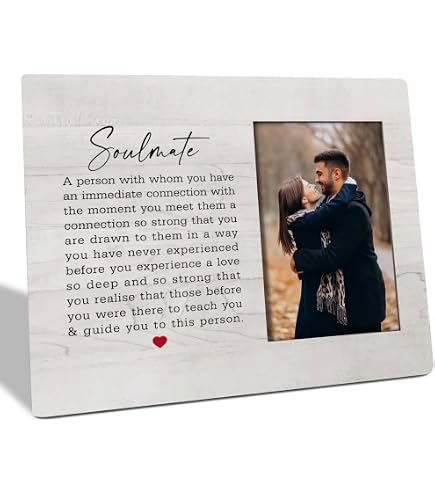 Gifts For Boyfriend Girlfriend Him Her, Anniversary Romantic I Love You Gifts, Couple Picture Frame 3x3 Inches Photo, Engagement Fiance Presents