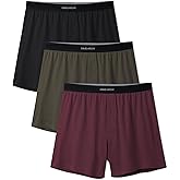 DAVID ARCHY Combed Cotton Boxers for Men Soft Underwear Mens Boxers Knit Boxer Shorts for Men Pack