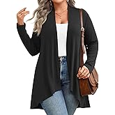 Anymiss Womens Plus Size Cardigan 2026 Lightweight Long Sleeve Jacket 1X-5X
