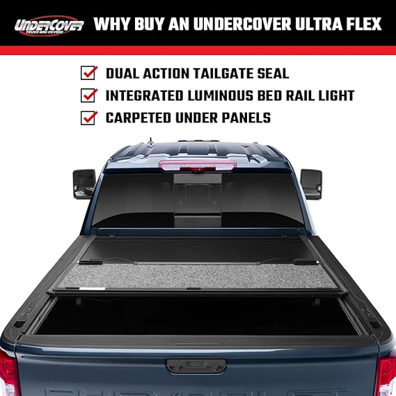 Undercover Ultra Flex Hard Folding Truck Bed Tonneau Cover Ux32004 Fits 2002 2018 Dodge Ram 1500 3500 6 4ft Short Bed Quad Mega Matte Black Finish Tonneau Covers Amazon Canada