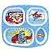 Bumkins DC Comics Superman Divided Plate, Melamine Tray Plate, Toddler, Kids, BPA Free, Stackable, Dishwasher Safe