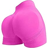 YOAKUKA Women's Workout Shorts Yoga Gym Seamless Scrunch High Waist Pants