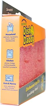 Scrub Daddy Dish Wand Replacement Heads 2 Pack Pink FlexTexture Sponges view 4