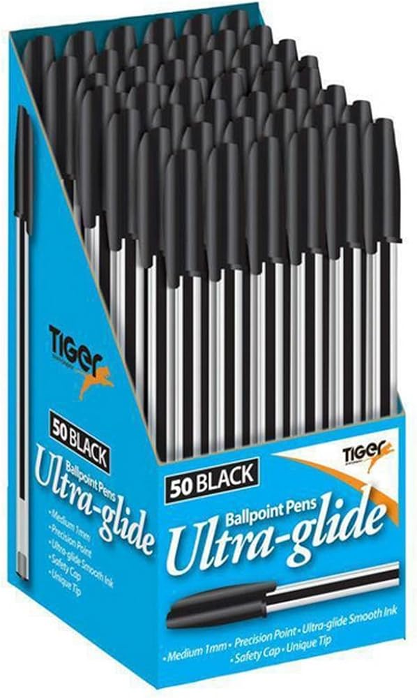 10 x Tiger UltraGlide Ballpoint Pens Black Amazon.co.uk Clothing