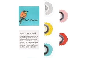 Yahpetes Bird Whistle 5 Pcs Magic Fun Bird Caller Tongue Whistle Warbler Original Magic Tweeting Noisemaker Toys Tricks Gag,5 Colors
