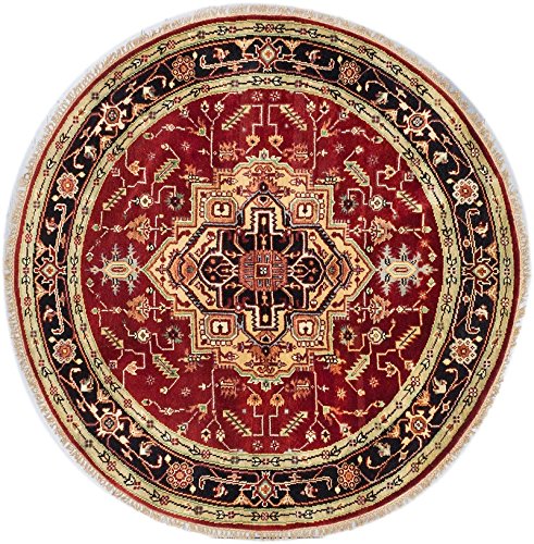 Ecarpet Serapi Heritage Dark Red RUG 6'-0" X 6'-0"