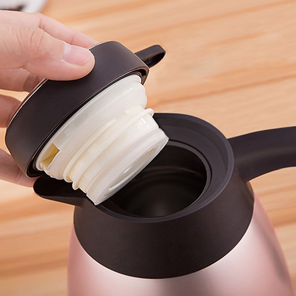 Kaffeekannen Edelstah doppelwandig vakuumisoliert Tee Isolierkanne Karaffe -2litre