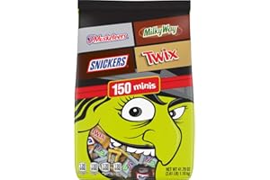 MARS SNICKERS, TWIX, MILKY WAY & 3 MUSKETEERS Halloween Candy, Mini Chocolate Halloween Candy Mix Variety Pack for Trick or Treat, Party Favors and More, 150 Ct Bulk Bag