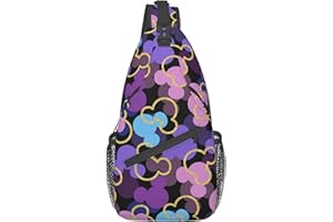 LRREU Cute Sling Bag for Women Men Cartoon Shoulder Bag Crossbody Bags Mini Purse Backpack Chest Bags for Travel Hiking