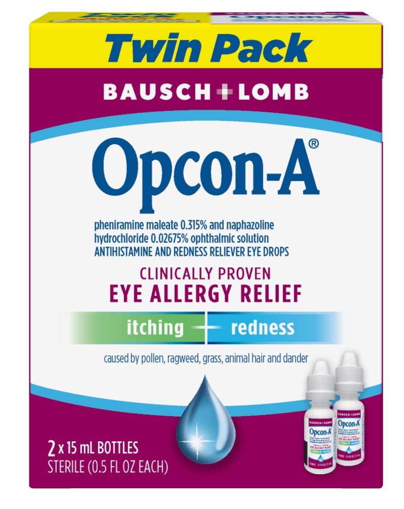 Allergy Eye Drops by Bausch & Lomb, for Itch & Redness Relief, 15 mL