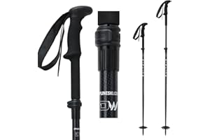 ZIPLINE SKI Zipline Blurr EXT MRDW Collection - Adjustable Graphite Composite Ski Poles for Backcountry & All-Mountain - Lightweight, Durable, Ergonomic Grip, Grip Options, Designed by Gold Medalist David Wise