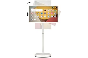 ApoloSign 32'' UHD 4K Smart Portable TV 2nd Gen, 16(8+8) GB RAM+256GB, Android 15, EDLA-Certified, Portable Touch Screen Monitor, Built-in 15000mAh Battery, Full Swivel Rotation, Voice Remote Control