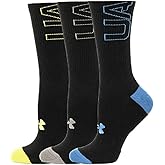 Under Armour UA Phenom Men's Socks, 3 Pairs, One Size Fits 8-13