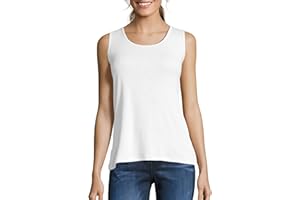 Hanes Women's Shirts, Women’s Mini-Ribbed Cotton Tank Tops, Women’s Sleeveless T-Shirts, Women’s Tanks