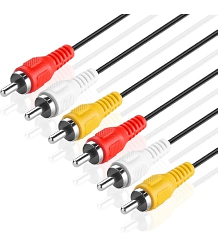 Cavo Giallo Rosso Bianco Cavo AV 3RCA Maschio-Maschio 25 Piedi - Giallo, Rosso, Bianco, Per Audio/Video Cavo Estensione Av 3 Rca - Foto 13