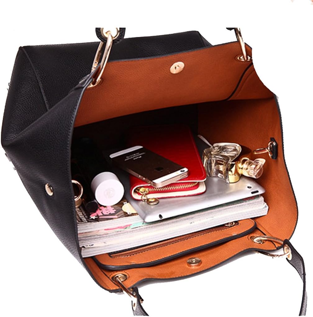 sqlp Large Work Tote Bag for Women Leather Designer Handbags Big Travel bucket bags Ladies Shoulder Bag, Red - Image 5