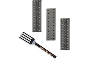 GRILL GRATE BRAND THE ORIGINAL RAISED RAIL DESIGN GET FIRED UP · WWW.GRILLGRATE.COM GrillGrate Sear Station | Universal Grill Grate | Sear Grates for Pellet Grill 18.6” Deep and Up | Pellet Grill Accessories | Hard Anodized Aluminum |18.5” Deep x 15.375” Wide