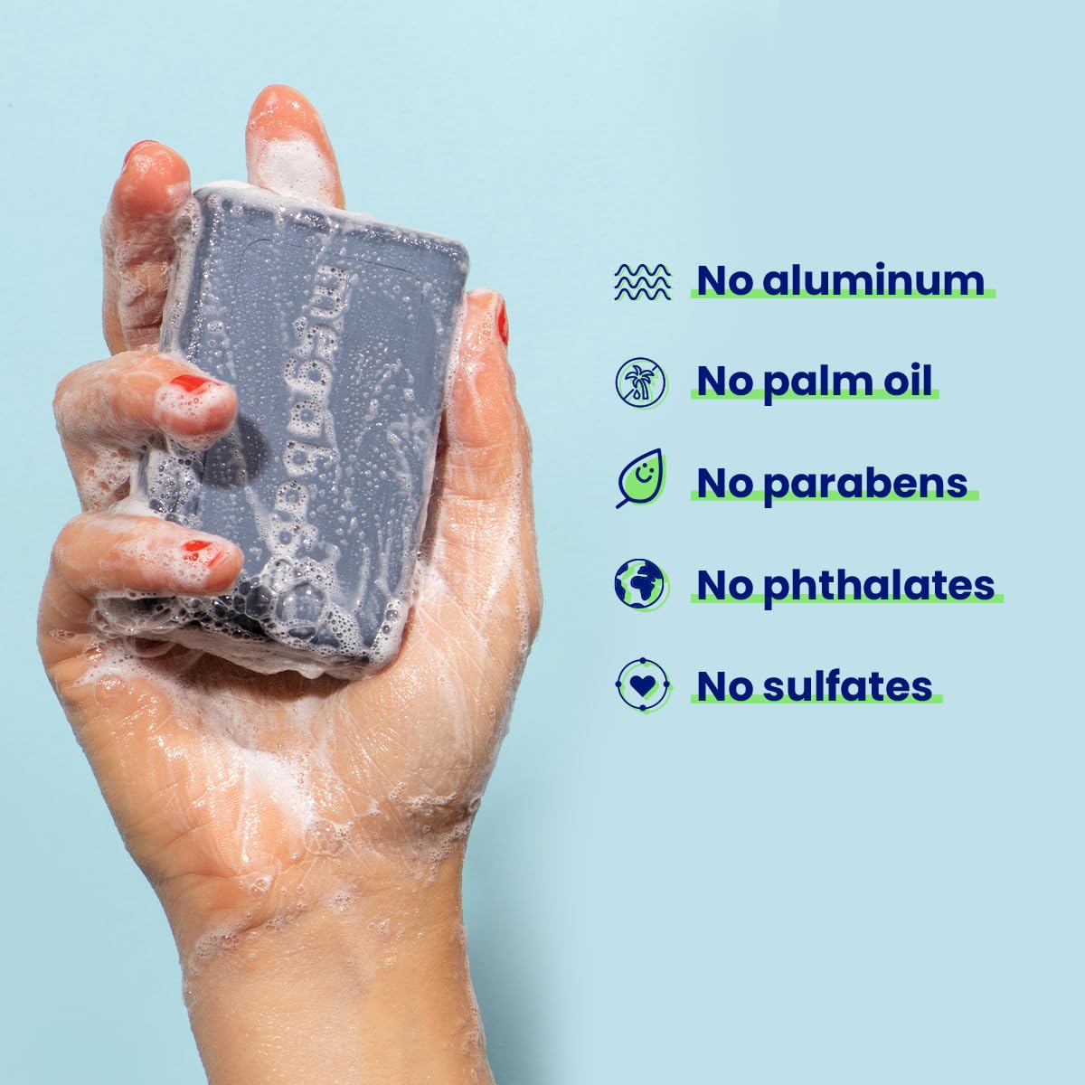 Megababe Underarm Bar Soap - Space Bar | With Detoxifying Charcoal for Odor Control | 4.5 oz