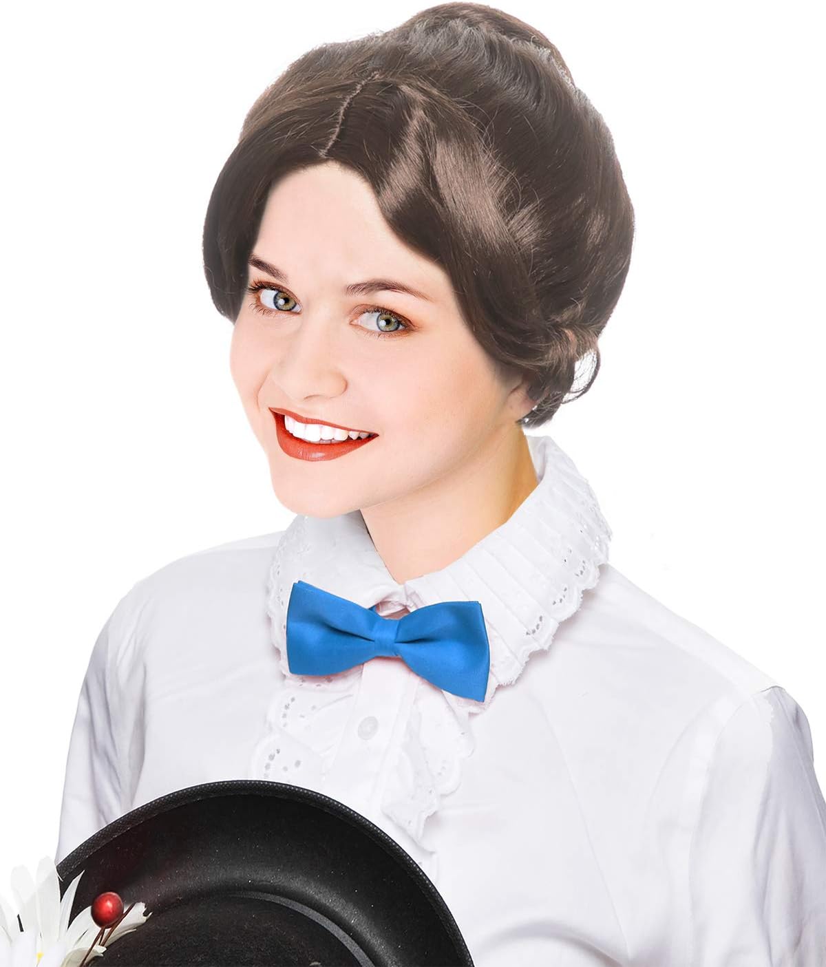 Costume Adventure Brown Victorian Style Character Bun Wig