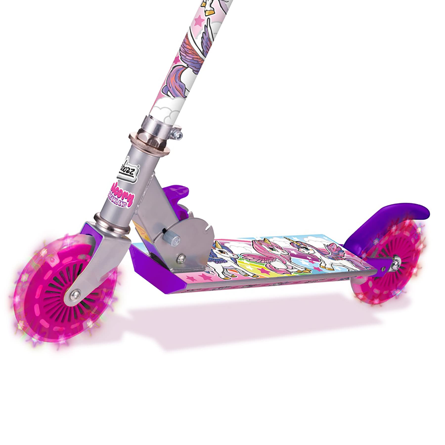 Ozbozz Unicorn Scooter with 2 Light UP Wheels