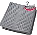 Sinland 400 GSM Microfiber Waffle Weave Kitchen Towels Drying Cloth 3 Pack 16inch X 26inch Grey
