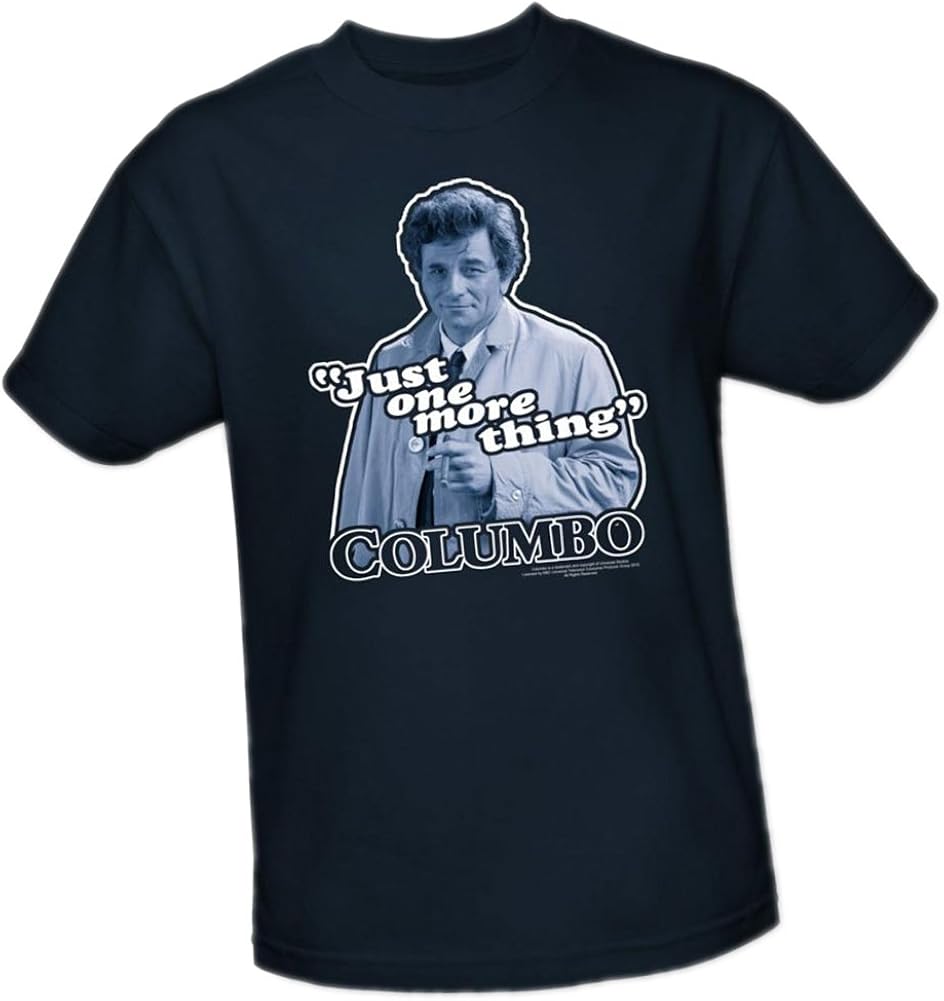 Amazon Com Just One More Thing Columbo Youth T Shirt Clothing