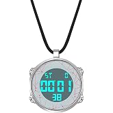 JewelryWe Clip on Digital Watch Carabiner Fob Watches for Nurses Chefs | Microlight Multifunctional Digital Belt Watches with Time Date Alarm Functions for Uniforms Backpacks Outdoor Climbing Work