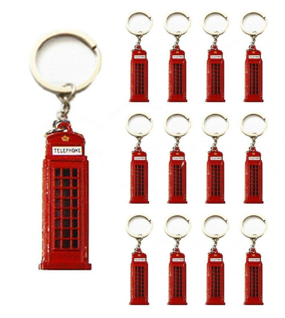 12 London Telephone Box Metal Key Ring Souvenir Gift