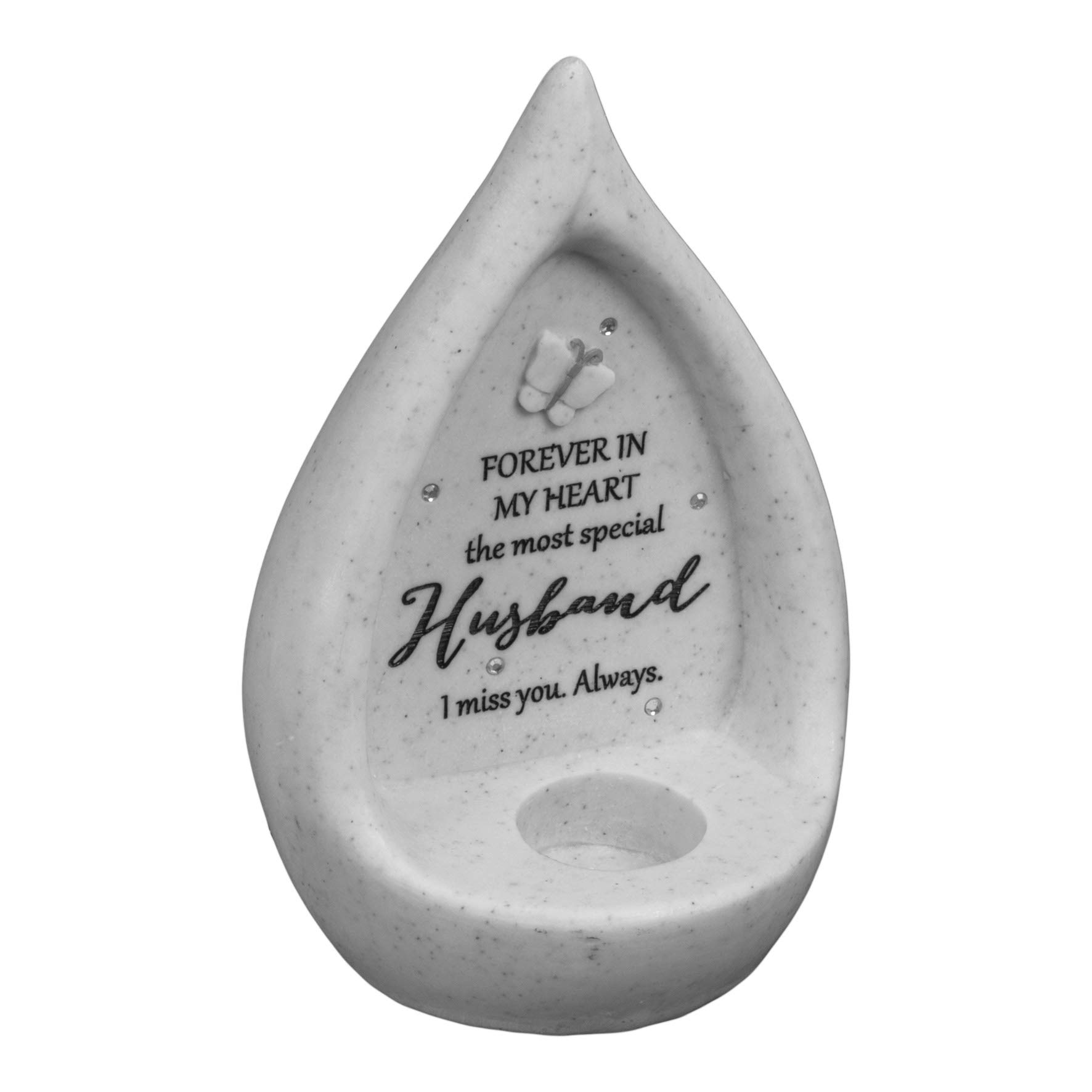 Thoughts of You 'Husband' Teardrop Graveside Tealight Holder