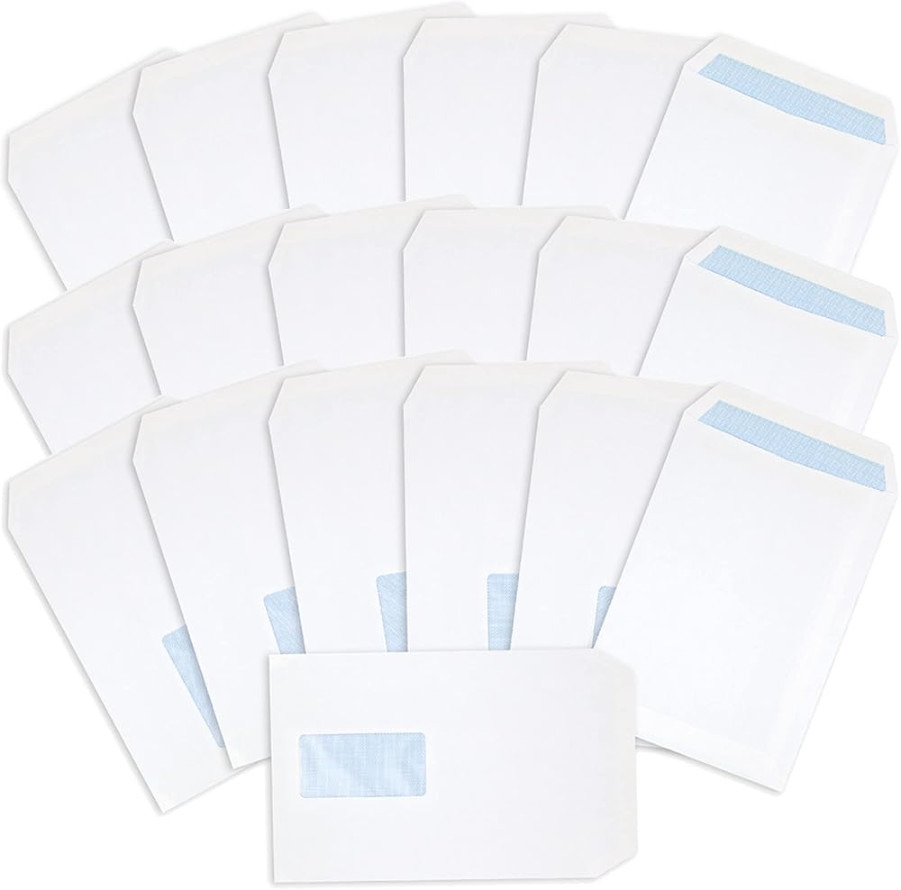 Postmaster C5 Window Envelopes 229 x 162mm A5 90GSM Self Seal Bulk 500