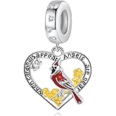 HUKKUN Cardinal Charm for Bracelets and Necklaces 925 Sterling Silver Heart Charm Jewelry Gifts for Women