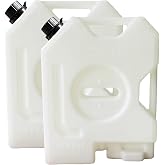 TARKII 2 Gallon Portable Water Tank,White Storage Canister, 2 Pack | Lightweight Durable water can with carry handle. Ideal for Trucks, SUV, RV, UTV, Off-Road vehicles and emergency outdoor use.