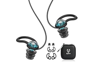 Softvox Ear Plugs for Swimming Surfing with String, Block Out Water Let Sound in, Reusable Comfy Custom-fit Swimmer Earplugs for Snorkeling, Shower, Pool, Swim, Bath, Kayaking, Other Water Activities