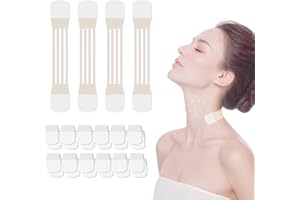 FHH Neck Tape Lifting Invisible, 20PCS Instant Lift Tape, Lift Sagging Skin, High Elasticity and Breathability, Suitable for Neck, Face and Jaw(4Tapes + 20 Patches)