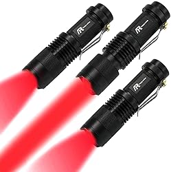 AR happy online 3 Pack Red Light Flashlight, 3