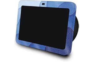 VISION SIGNS & GRAPHICS Glossy Glitter Skin Compatible with Amazon Echo Show 8 (3rd Gen, 2023) - Papercraft Blue - Premium 3M Vinyl Protective Wrap Decal Cover - Easy to Apply | Crafted in The USA by MightySkins