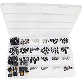 Yetaida 250Pcs 25 Values Micro Momentary Tactile Switch Push Button | 2/3/4 Pin Mini Small Tact Button Switches Assortment Kit for Arduino Breadboard PCB Electronic Circuit Board