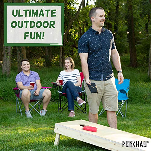 Punchau Corn Filled Cornhole Bean Bags - Set of 8 Bags for Corn Hole Toss Game - Regulation Size & Weight - 4 Orange and 4 Black - Thumbnail 4