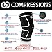 Knee Brace Compression Sleeve Support by Compressions - Best for Meniscus Tear, Arthritis, ACL, MCL, Running, Jogging, Sports, Joint Pain Relief and Injury Recovery - Single Wrap for Men and Women