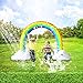 MeiGuiSha Inflatable Rainbow Yard Summer Sprinkler Toy, Over 6 Feet Long, Perfect for Summer Toy List
