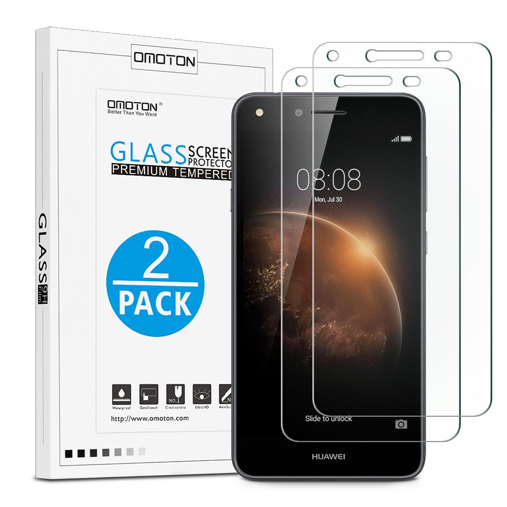 Y II Compact Cristal Templado OMOTON Unidades Protector de Pantalla Huawei Y