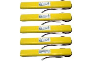 TOP BATTERY SOLUTIONS 5PC Replacement Battery for Lithonia BBAT0043A,UNITECH BBAT0043A,LITHONIA ELB-B003.ELB-004 Replacement Battery Emergency Light 9.6V 1.1Ah NiCD