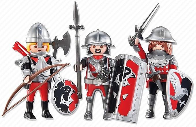 playmobil chevalier aigle rouge