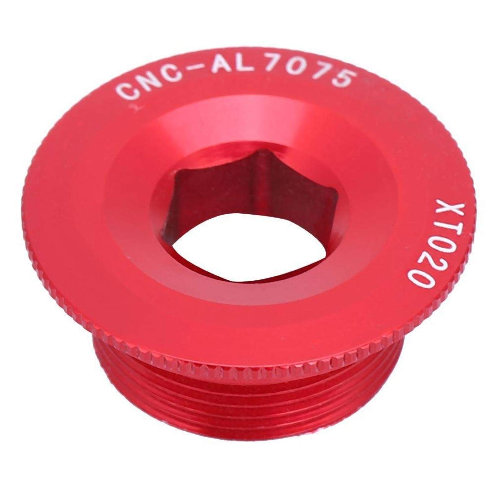 Bike Crank Bolts Aluminum Alloy Crank Cap Plate Crank Cover Bicycle Crankset Screw Cap 20mm(red)
