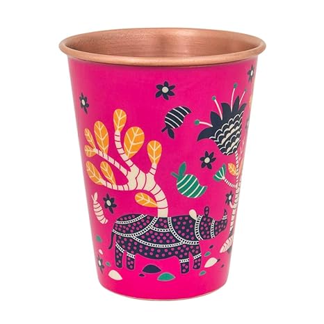 Chumbak Jungle Folk Copper Tumbler - Large
