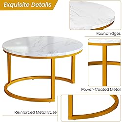 AWQM Coffee Table for Living Room, Modern Nesting