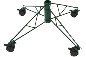 Northlight Green Metal Rolling Christmas Tree Stand for 6.5' - 7.5' Artificial Trees