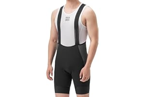 ROCKBROS Cycling Bib Shorts for Men, Breathable Black 3D Padded Bike Bib Shorts,Anti-Fall and Wear-Resistant